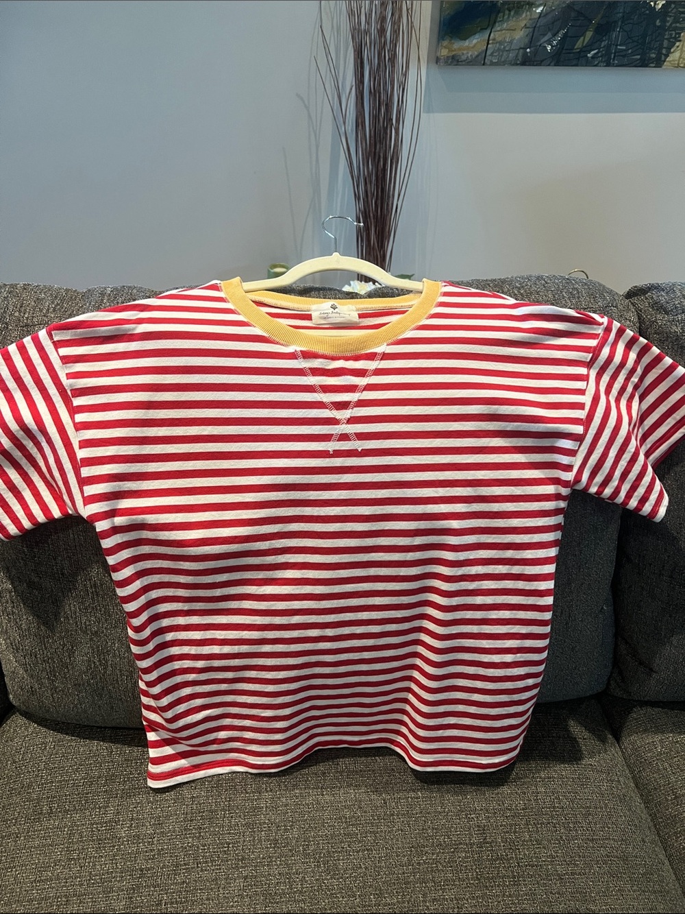 Classic red & white stripe shirt